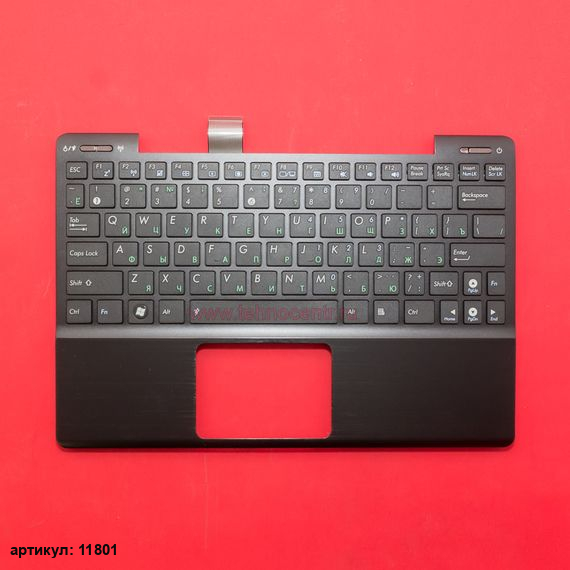 Клавиатура для ноутбука Asus Eee PC 1018P черная с топкейсом