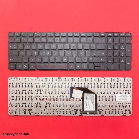 Клавиатура для ноутбука HP Pavilion G6-2000 черная без рамки