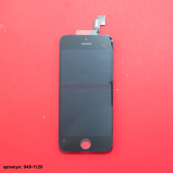 Дисплей в сборе с тачскрином для Apple iPhone 5C черный - копия АА