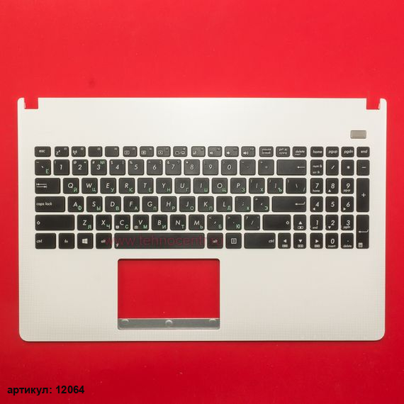 Клавиатура для ноутбука Asus X501U черная с белым топкейсом