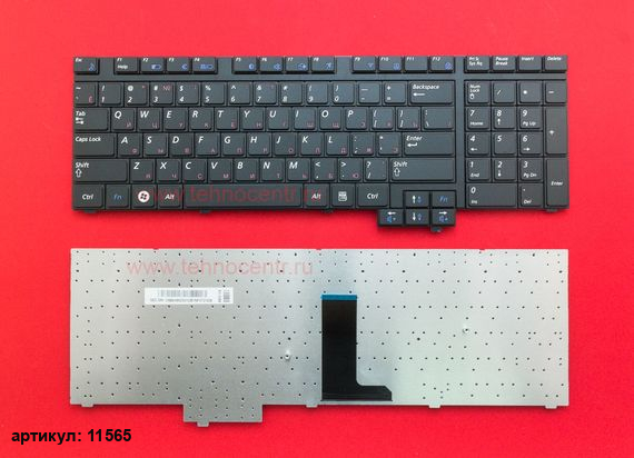 Клавиатура для ноутбука Samsung R718, R720, R728 черная