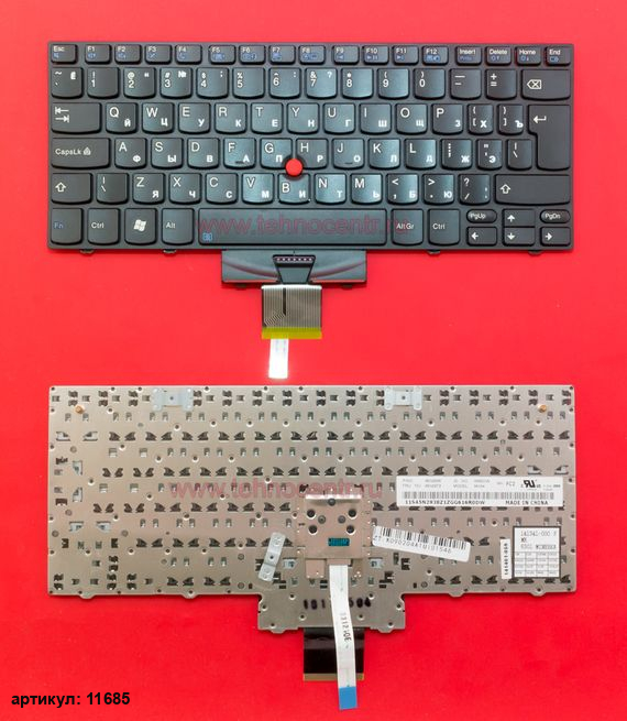 Клавиатура для ноутбука Lenovo ThinkPad X100E, X120E черная с рамкой, со стиком