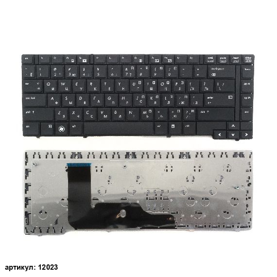 Клавиатура для ноутбука HP EliteBook 8440P черная, плоский Enter