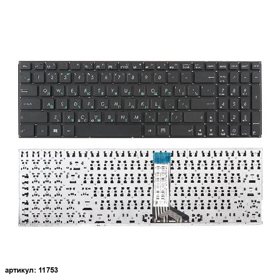 Клавиатура для ноутбука Asus X551CA, X551MA плоский Enter (шлейф 10 см)