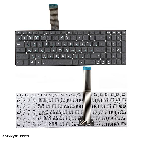 Клавиатура для ноутбука Asus K55, K55XI черная без рамки
