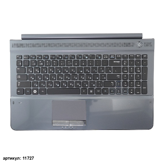 Клавиатура для ноутбука Samsung RC510, RC520 черная с серым топкейсом