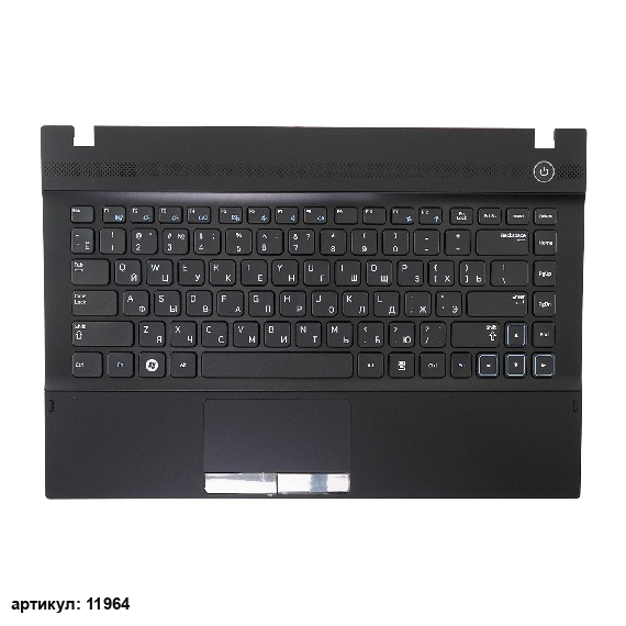 Клавиатура для ноутбука Samsung NP300V4A черная с черным топкейсом