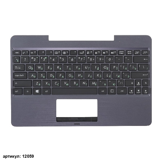 Клавиатура для ноутбука Asus T100TA черная с серым топкейсом